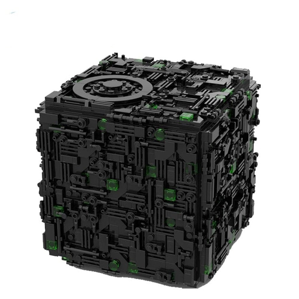 Moc Star-Treks Brickheadz Borg Cube Spaceship Deep Space Building Blocks technical  Movie Star Bricks Model Children Toys Gifts Jurassic Bricks