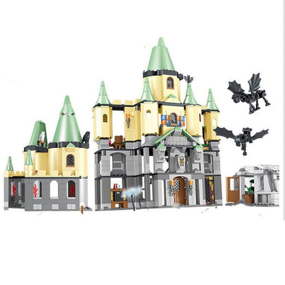 NEW Harris School Magic Castle Book Building Block Magical Knights Forbidden Forest Potterly Brick Toys For Kid Children Gifts Jurassic Bricks