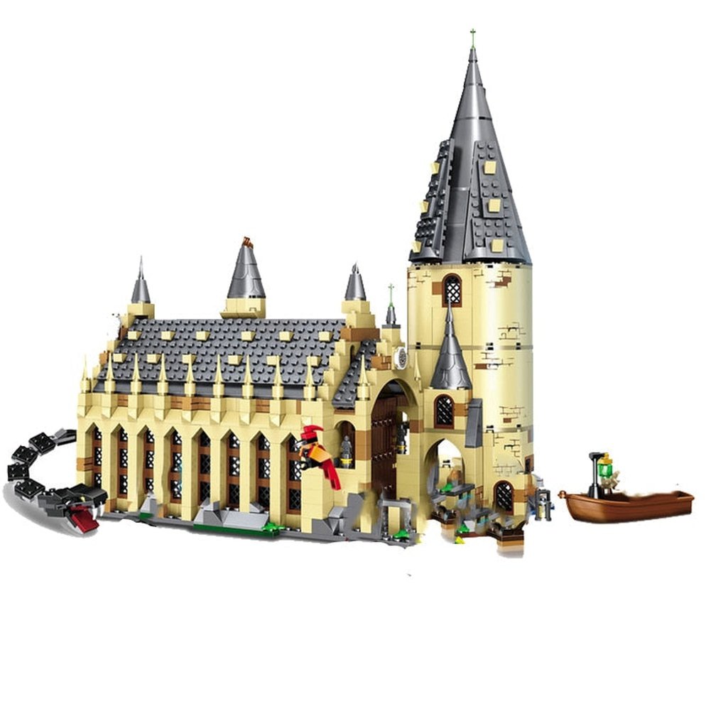 NEW Harris School Magic Castle Book Building Block Magical Knights Forbidden Forest Potterly Brick Toys For Kid Children Gifts Jurassic Bricks