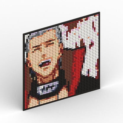 Naruto Sasuke Kakashi Uchiha Itachi Akatsuki Gaara Pein Lee Kurama Pixel Art Building Blocks Brick Decoration Mosaic DIY Toys Jurassic Bricks