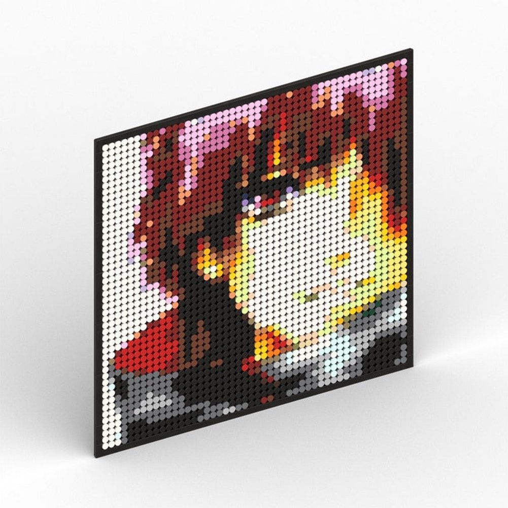 Naruto Sasuke Kakashi Uchiha Itachi Akatsuki Gaara Pein Lee Kurama Pixel Art Building Blocks Brick Decoration Mosaic DIY Toys Jurassic Bricks