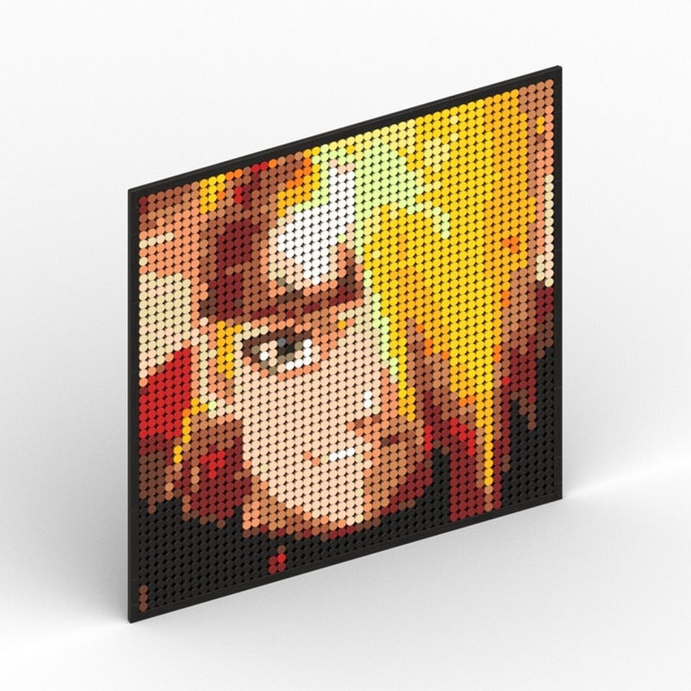 Naruto Sasuke Kakashi Uchiha Itachi Akatsuki Gaara Pein Lee Kurama Pixel Art Building Blocks Brick Decoration Mosaic DIY Toys Jurassic Bricks