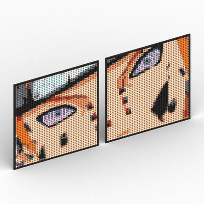 Naruto Sasuke Kakashi Uchiha Itachi Akatsuki Gaara Pein Lee Kurama Pixel Art Building Blocks Brick Decoration Mosaic DIY Toys Jurassic Bricks
