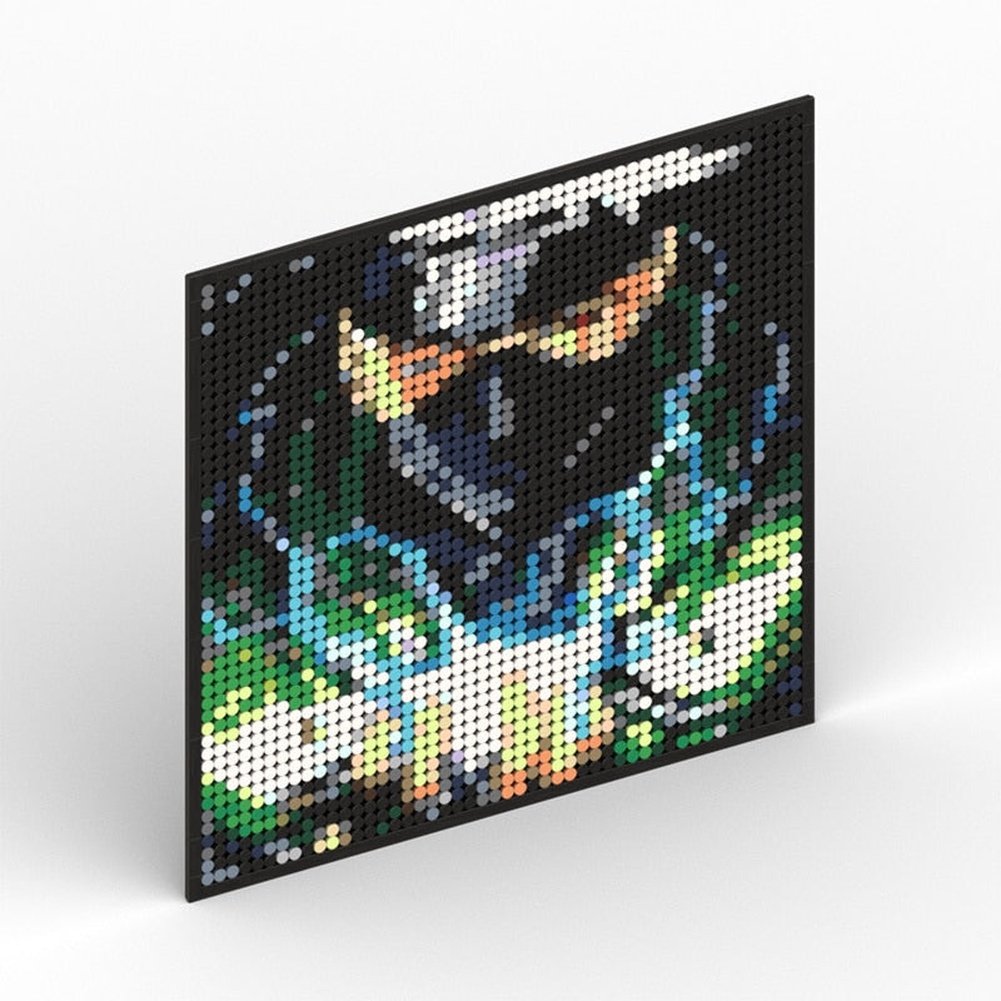 Naruto Sasuke Kakashi Uchiha Itachi Akatsuki Gaara Pein Lee Kurama Pixel Art Building Blocks Brick Decoration Mosaic DIY Toys Jurassic Bricks