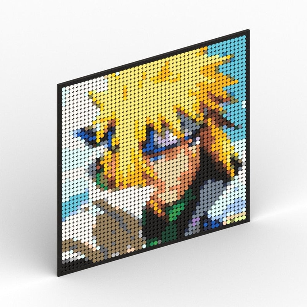 Naruto Sasuke Kakashi Uchiha Itachi Akatsuki Gaara Pein Lee Kurama Pixel Art Building Blocks Brick Decoration Mosaic DIY Toys Jurassic Bricks