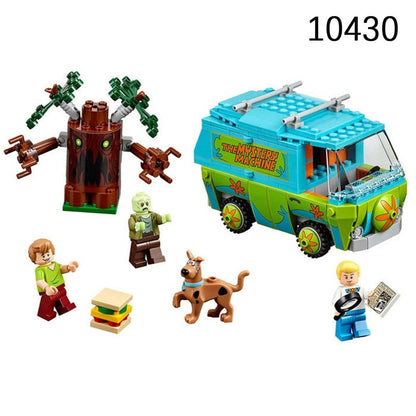 Custom MOC Same as Major Brands! New 10432 & 10430 10429 10428 Scooby Mystery Machine Bus City Building Block Bricks Toys Joint  Child  Toy