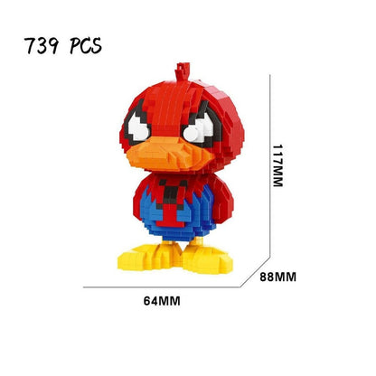 New Avengers Iron Man Duck a variety of cartoon model small building blocks puzzle set educational toy gift for children Jurassic Bricks