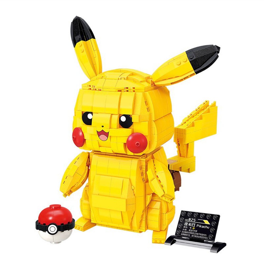 New Classic Anime Pokemon Center House Pikachu Greninja Mewtwo Charizard Venusaur Building Blocks Bricks Sets Model DIY Toy Gift Jurassic Bricks