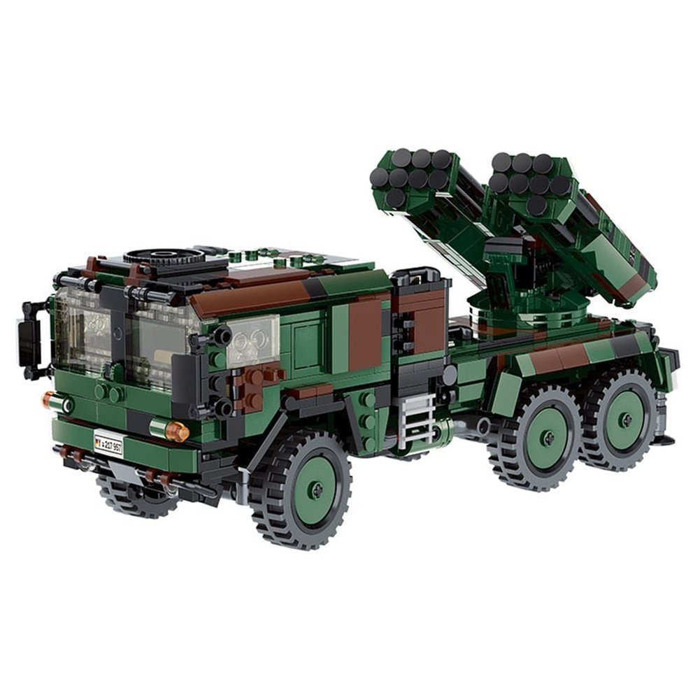 New Germany Miltary Bricks Series 986pcs Lars2 Multiple Rocket Launcher Truck Model Building Blocks Educational WW2 Toys Gifts Jurassic Bricks