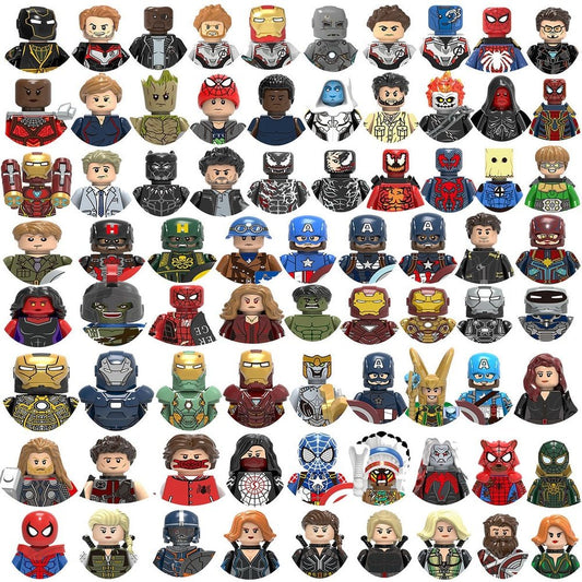 New Marvel Avengers Mini 3D Superhero Character Model Building Blocks Assembly Toys Children's Birthday Gifts Boys and Girls Jurassic Bricks