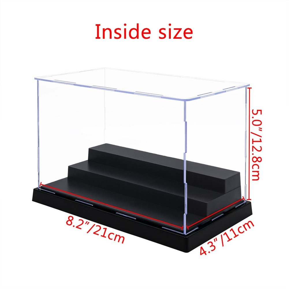 Odoria 21/24/31/37/40cm Acrylic Display Case Large Dustproof Clear Box Cabinet 1/87 1/35 Action Figures Collectibles Model Doll Jurassic Bricks