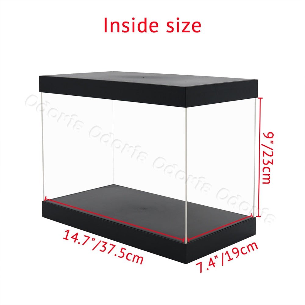 Odoria 21/24/31/37/40cm Acrylic Display Case Large Dustproof Clear Box Cabinet 1/87 1/35 Action Figures Collectibles Model Doll Jurassic Bricks