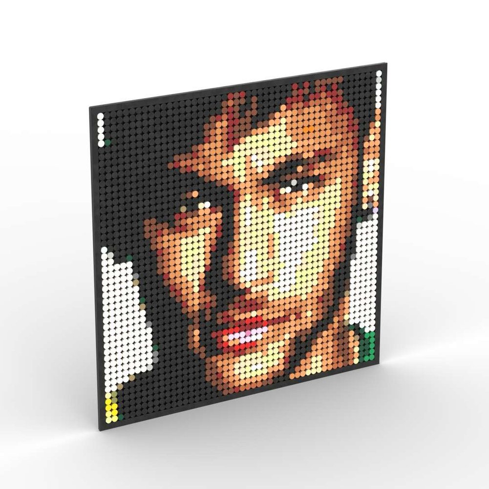 Pixel Art Mosaic Decoration Painting Building Blocks Football Sports Stars DIY Toy Children Birthday Gift Jurassic Bricks