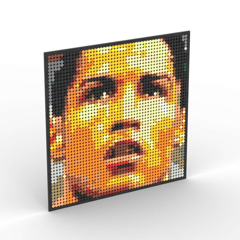 Pixel Art Mosaic Decoration Painting Building Blocks Football Sports Stars DIY Toy Children Birthday Gift Jurassic Bricks