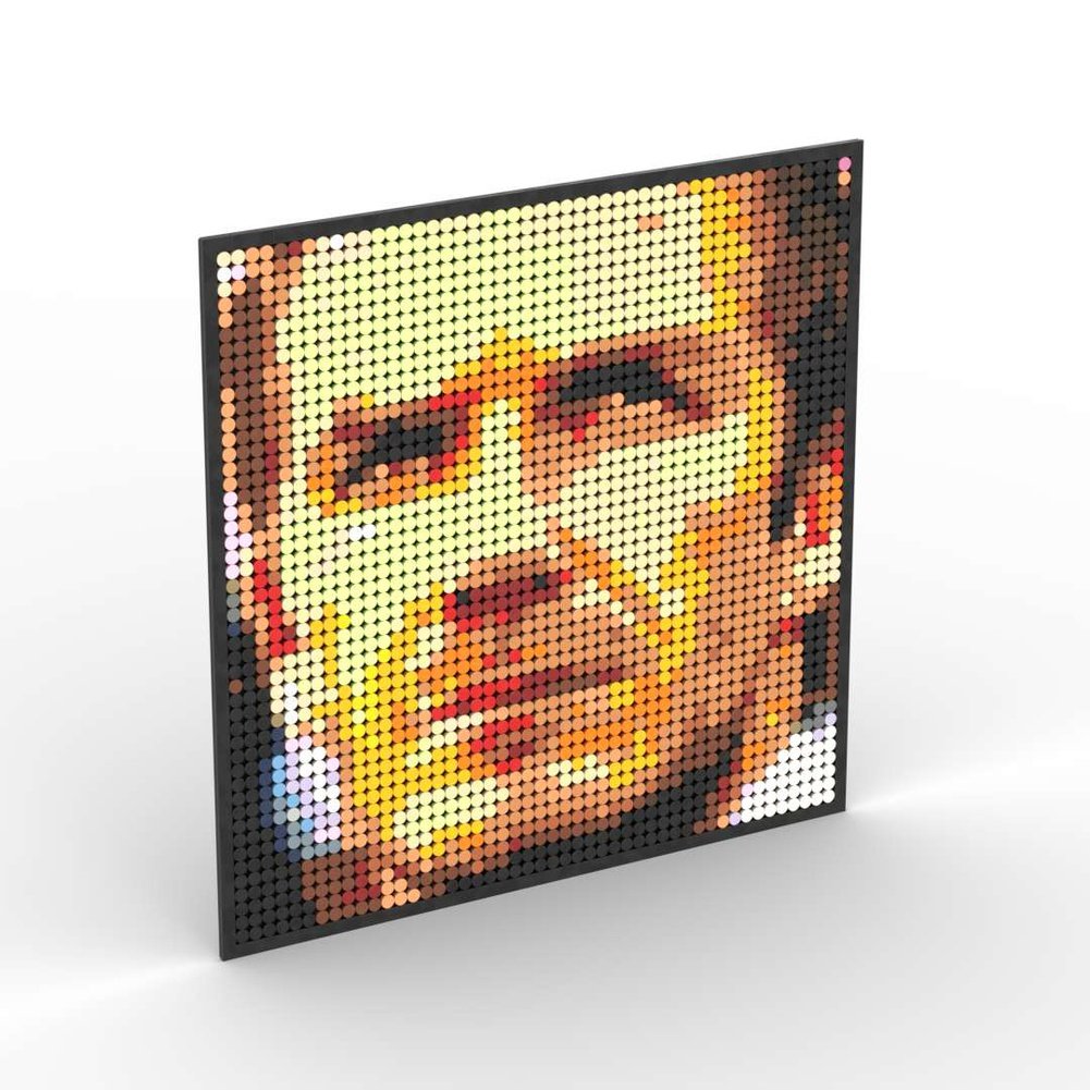 Pixel Art Mosaic Decoration Painting Building Blocks Football Sports Stars DIY Toy Children Birthday Gift Jurassic Bricks