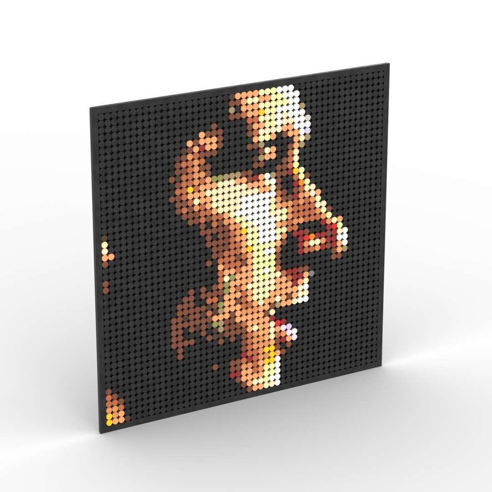 Pixel Art Mosaic Decoration Painting Building Blocks Football Sports Stars DIY Toy Children Birthday Gift Jurassic Bricks