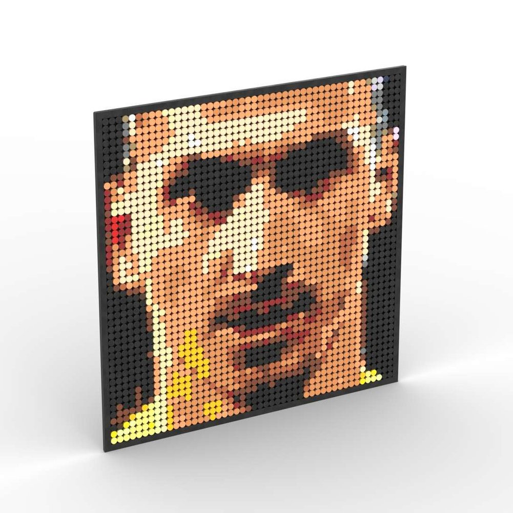 Pixel Art Mosaic Decoration Painting Building Blocks Football Sports Stars DIY Toy Children Birthday Gift Jurassic Bricks