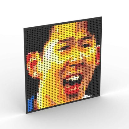 Pixel Art Mosaic Decoration Painting Building Blocks Football Sports Stars DIY Toy Children Birthday Gift Jurassic Bricks