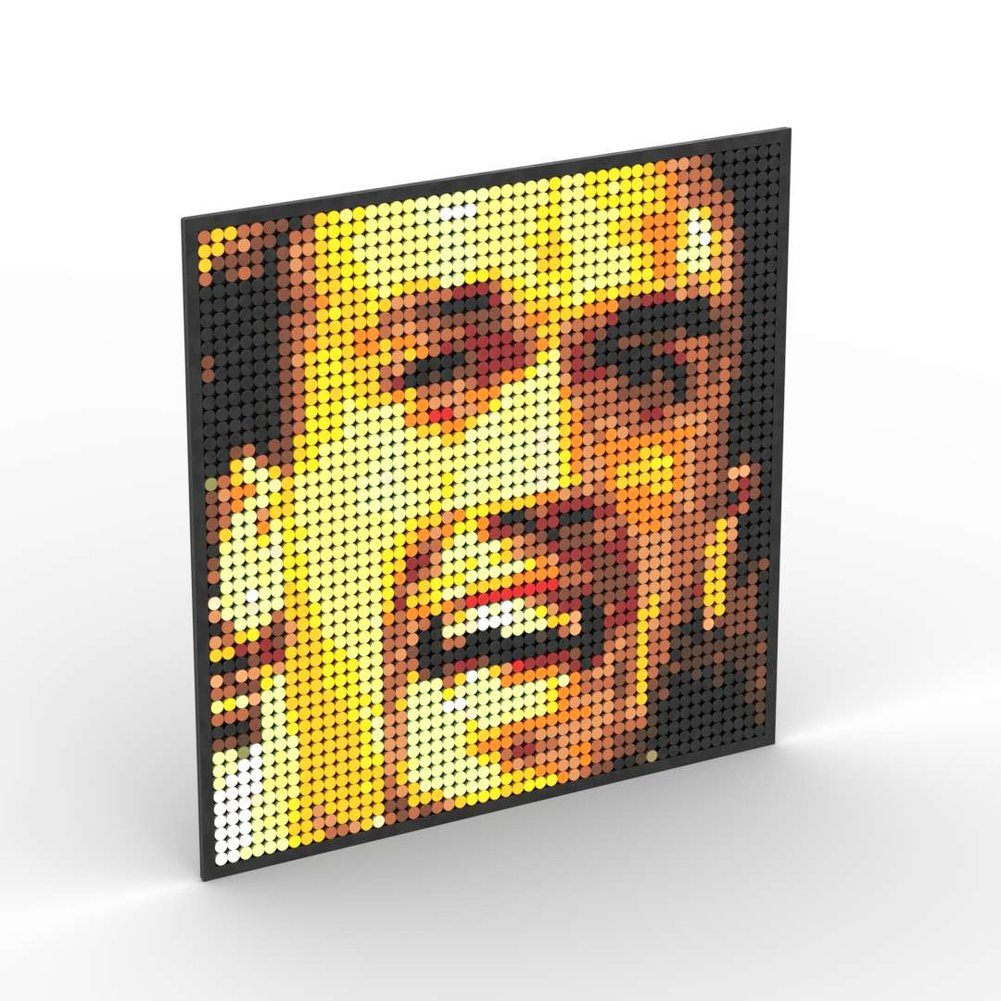 Pixel Art Mosaic Decoration Painting Building Blocks Football Sports Stars DIY Toy Children Birthday Gift Jurassic Bricks