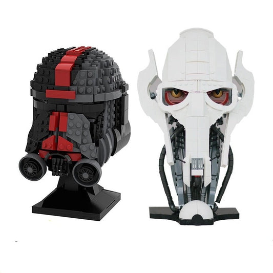 Custom MOC Same as Major Brands! MOC Star Wars series commander Palpatine Ahsoka avatar building block model helmet compatible with building blocks toys