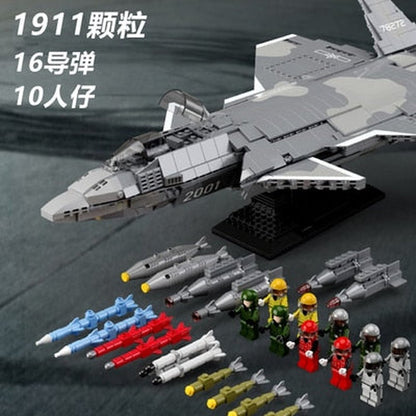 Custom MOC Same as Major Brands! Modern Soldier Planes Gunship Fighters Model Building Blocks Airplane  Toys Technical