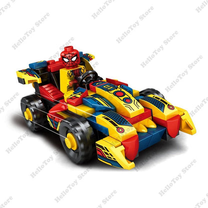 Custom MOC Same as Major Brands! 2 IN 1 Super Hero Movie Avengers Clan Transforming Mecha Motorcycle Model Building Blocks Bricks Sets Classic Dolls Kids Toys Gits