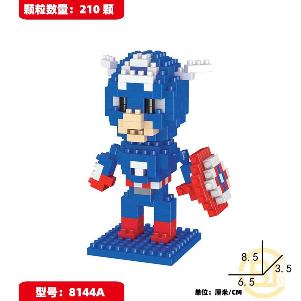 MOC NON LEGO Block Cartoon Anime Super Hero Avengers Superhero Iron Man Captain America Spider Toy DIY Building Bouwstenen Speelgoed