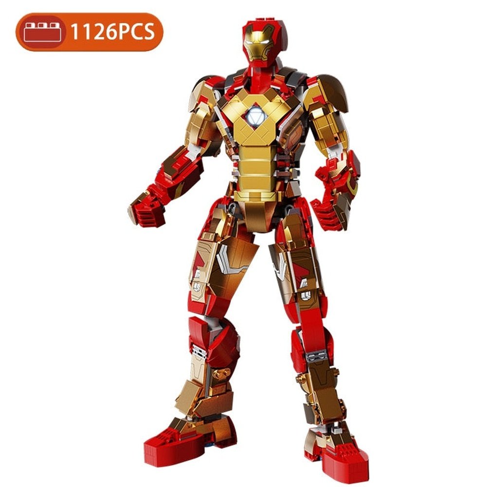 Custom MOC Same as Major Brands! 935PCS Half Perspective Machine Iron Heroes Display Book Ideas Figures Super Hero Avengers Building Block Toy Iron Man Boy Creative Child  Fun Game Building Block Toy