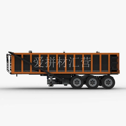 Custom MOC Same as Major Brands! MOC-4783 1:17 dump trailer is suitable for various truck head remote control motor electric assembly blocks 1410pcs