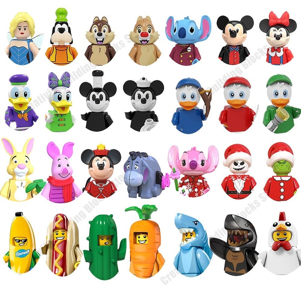 Custom MOC Same as Major Brands! Building Blocks Minfigures from Different TV Shows & Movies