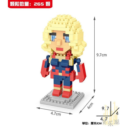 MOC NON LEGO Block Cartoon Anime Super Hero Avengers Superhero Iron Man Captain America Spider Toy DIY Building Bouwstenen Speelgoed