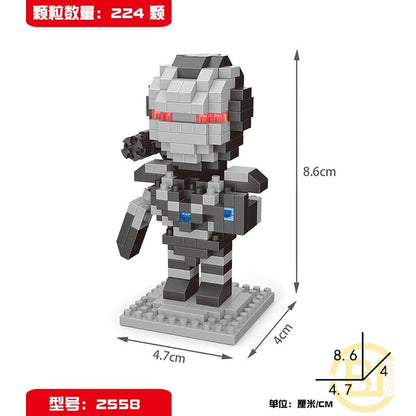 MOC NON LEGO Block Cartoon Anime Super Hero Avengers Superhero Iron Man Captain America Spider Toy DIY Building Bouwstenen Speelgoed