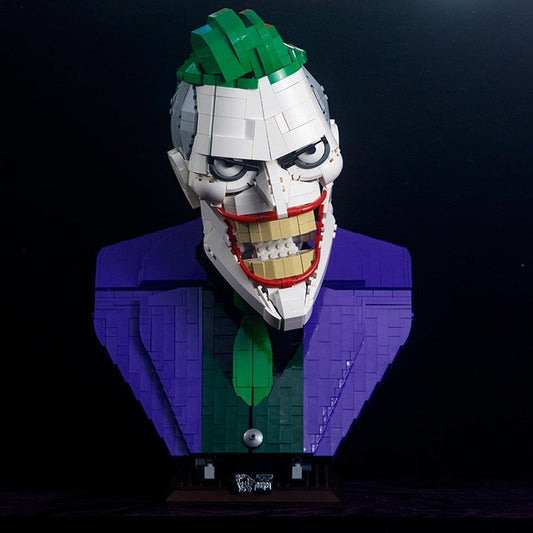 SY7599 Evil Clown Dark Knight Joker Remote Control  Joker Motorized Head Building Blocks 1478 pcs Jurassic Bricks