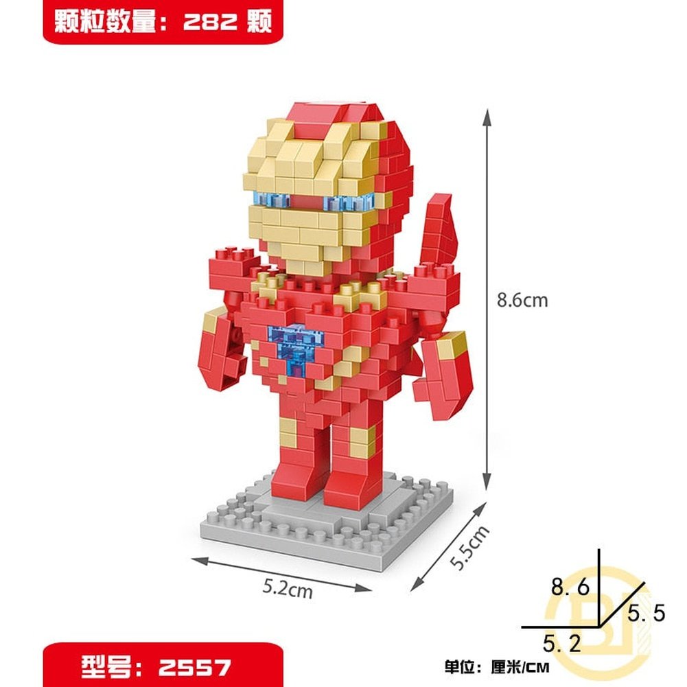 MOC NON LEGO Block Cartoon Anime Super Hero Avengers Superhero Iron Man Captain America Spider Toy DIY Building Bouwstenen Speelgoed