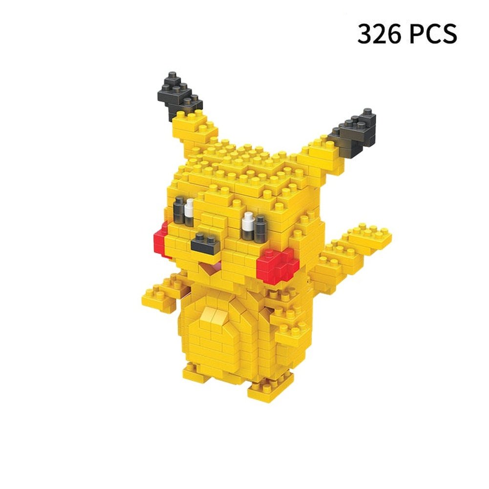 Custom MOC Same as Major Brands! Multiple Styles Pokemon Miniature Assembled Building Blocks Educational Toy Pikachu Charizard Eevee Mewtwo Action Model Doll Toy