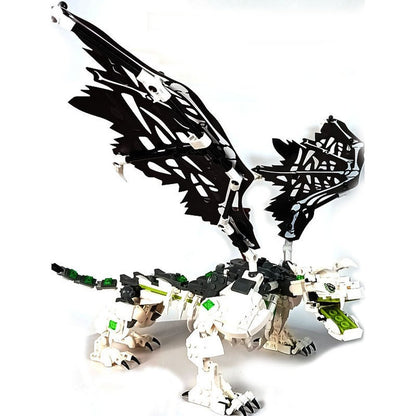 MOC NON LEGO 1016pcs Skull Sorcerer Dragon Skeleton Warrior Drop Spiders Bones 11556 Building Blocks Sets  Compatible With Model