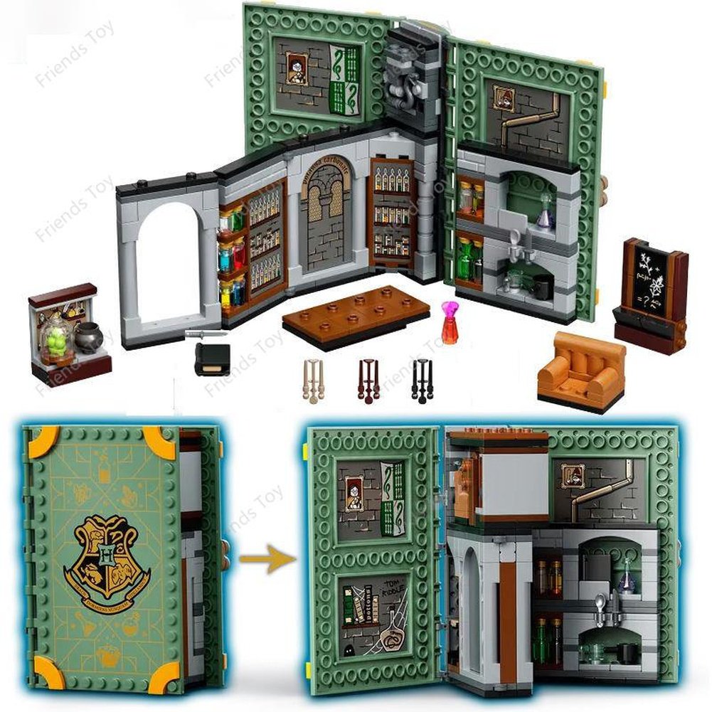 MOC NON LEGO Harry Potter Wizards 35 Different Sets: Chess Knight Bus Great Hall Tower Castle Office Willow Express 4 Privet Drive Burrow Blocks