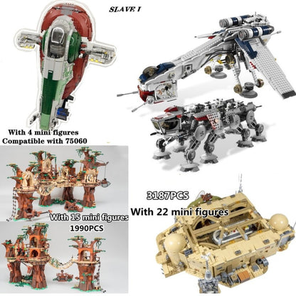 Custom MOC Same as Major Brands! Star Plan Series 60016 Movie Mos Eisley Cantina 3187Pcs MOC Star wars sets Building Blocks Brick Toys Kids   Set 75290