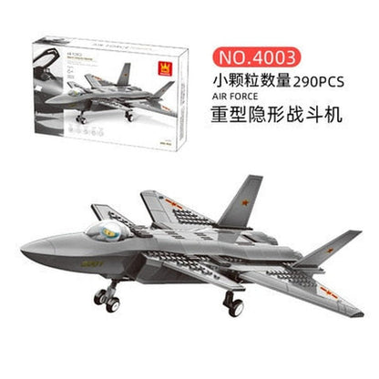 Custom MOC Same as Major Brands! Modern Soldier Planes Gunship Fighters Model Building Blocks Airplane  Toys Technical