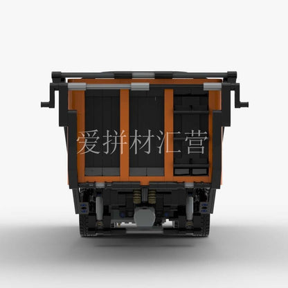 Custom MOC Same as Major Brands! MOC-4783 1:17 dump trailer is suitable for various truck head remote control motor electric assembly blocks 1410pcs