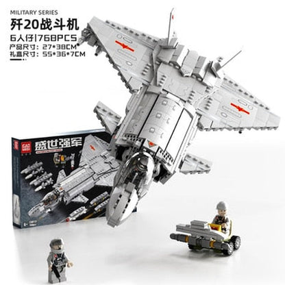 Custom MOC Same as Major Brands! Modern Soldier Planes Gunship Fighters Model Building Blocks Airplane  Toys Technical