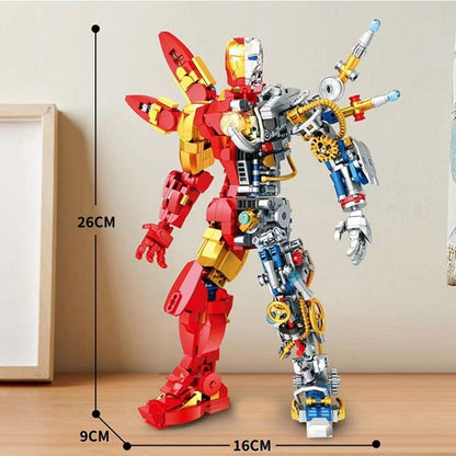 Custom MOC Same as Major Brands! 935PCS Half Perspective Machine Iron Heroes Display Book Ideas Figures Super Hero Avengers Building Block Toy Iron Man Boy Creative Child  Fun Game Building Block Toy