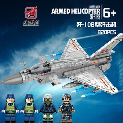 Custom MOC Same as Major Brands! Modern Soldier Planes Gunship Fighters Model Building Blocks Airplane  Toys Technical