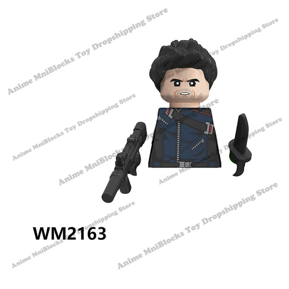 MOC NON LEGO The Captain Winter Zemo Soldier Falcon John American Walker Model Building Blocks MOC Bricks Set  toys