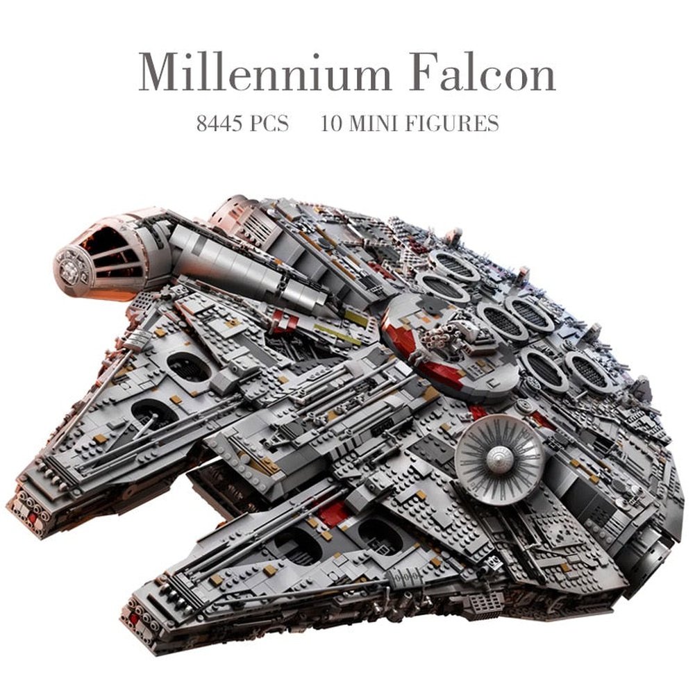 Custom MOC Same as Major Brands! 8445 PCS Ultimate Edition Star Series Building Blocks Kits Millennium Destroyer Ship Falcon Compatible With 75192