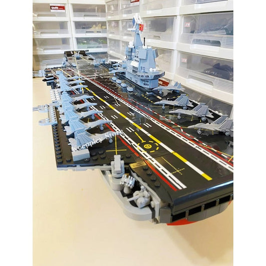 Sembo Block ShanDong Aircraft Carrier With LED Building Blocks Military Battleship Brick Weapon Warship Toys Warcraft Ship Boat Jurassic Bricks