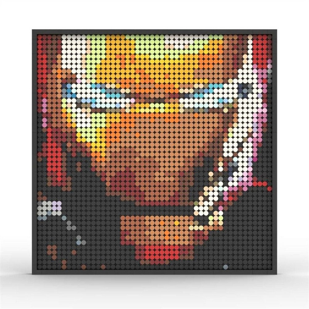 Custom MOC Same as Major Brands! Super Hero / Villain  Movie Pixel Art Mosaic Building Blocks Toys Bricks MOC Mural DIY Movie