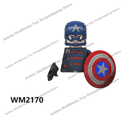 MOC NON LEGO The Captain Winter Zemo Soldier Falcon John American Walker Model Building Blocks MOC Bricks Set  toys