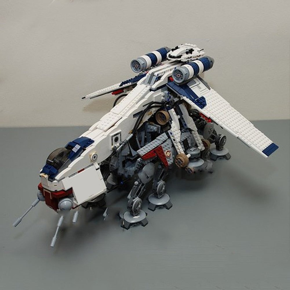 Custom MOC Same as Major Brands Star Ship Super Republic Dropship 1700 Pcs with AT OT Walker Model Moc Modular Building Blocks Bricks War Educational