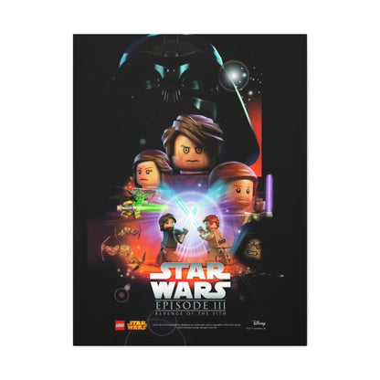 Custom MOC Same as Major Brands! Star Wars Episode III LEGO Movie Wall Art Canvas Art With Backing.